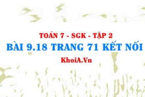 Bài 9.18 trang 71 Toán 7 Kết nối tri thức Tập 2